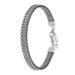 Ανδρικό ατσάλινο βραχιόλι Marea C00103-412 ασημί με μαύρα στοιχεία