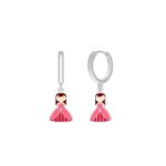 Ασημένια παιδικά σκουλαρίκια Marea με πριγκίπισσες