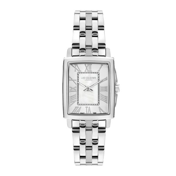 Γυναικείο ρολόι Lee Cooper LC07940.330 με λευκό μπρασελέ και λευκό φίλντισι καντράν