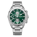Ανδρικό ρολόι Lee Cooper LC08005.370 με ασημί μπρασελέ και πράσινο καντράν