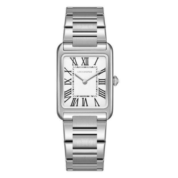Γυναικείο ρολόι Lee Cooper LC08083.330 με λευκό μπρασελέ και λευκό καντράν