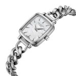 Γυναικείο ρολόι Lee Cooper LC08130.320 με ασημί μπρασελέ και λευκό φίλντισι καντράν