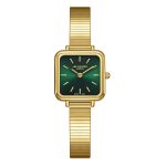 Γυναικείο ρολόι Lee Cooper LC08138.170 με χρυσό μπρασελέ και πράσινο καντράν