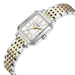 Γυναικείο ρολόι Lee Cooper LC08203.220 με δίχρωμο μπρασελέ και λευκό φίλντισι καντράν