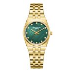 Γυναικείο ρολόι Lee Cooper LC08204.170 με χρυσό μπρασελέ και πράσινο καντράν