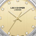 Γυναικείο ρολόι Lee Cooper LC08204.210 με δίχρωμο μπρασελέ και χρυσό καντράν