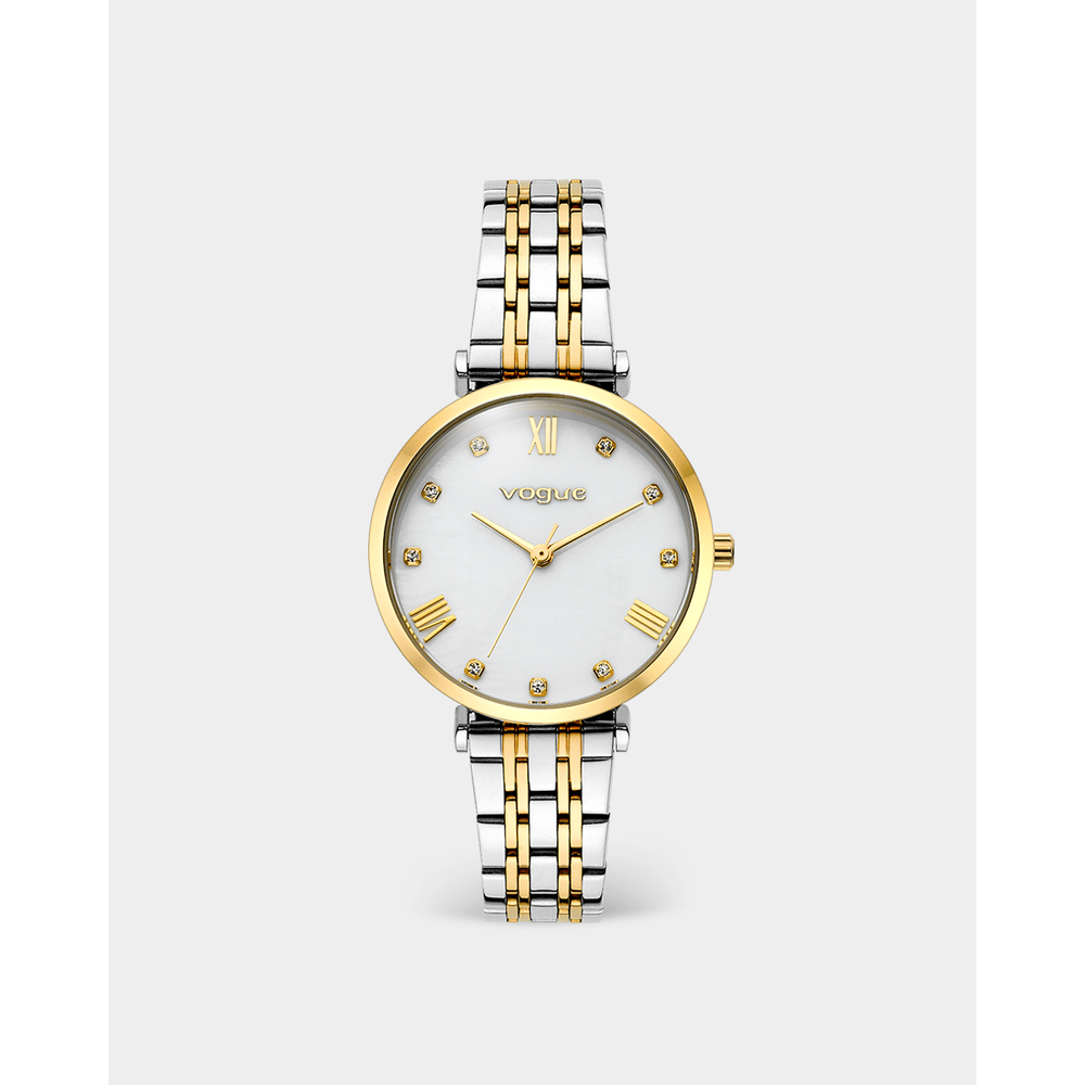 sandrou_2020616361 Γυναικείο ρολόι VOGUE NEW BLISS 2020616361 με δίχρωμο μπρασελέ και καντράν φίλντισι