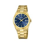 Ρολόι Festina F20555/4 από ανοξείδωτο ατσάλι σε χρυσό χρώμα και μπλε καντράν