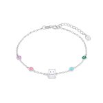 Ασημένιο βραχιόλι Marea με σχέδιο γατούλα