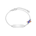 Ασημένια 925 ταυτότητα Marea με μπλε αεροπλάνο