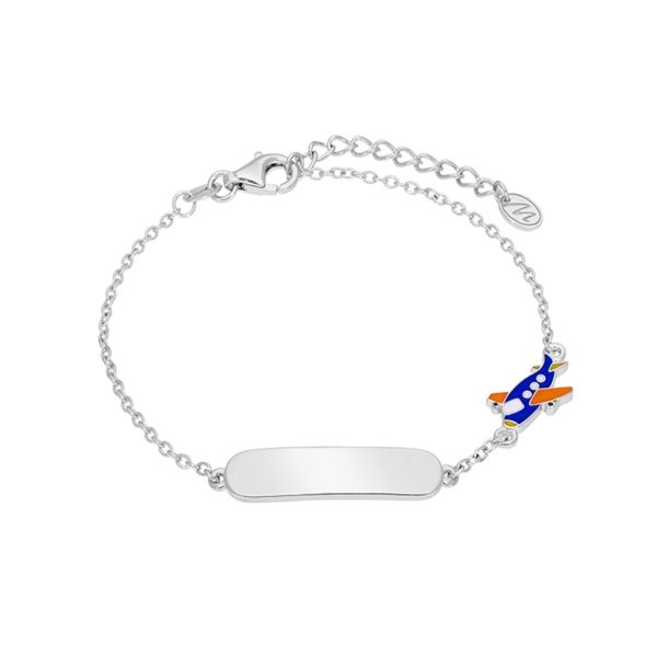 Ασημένια 925 ταυτότητα Marea με μπλε αεροπλάνο