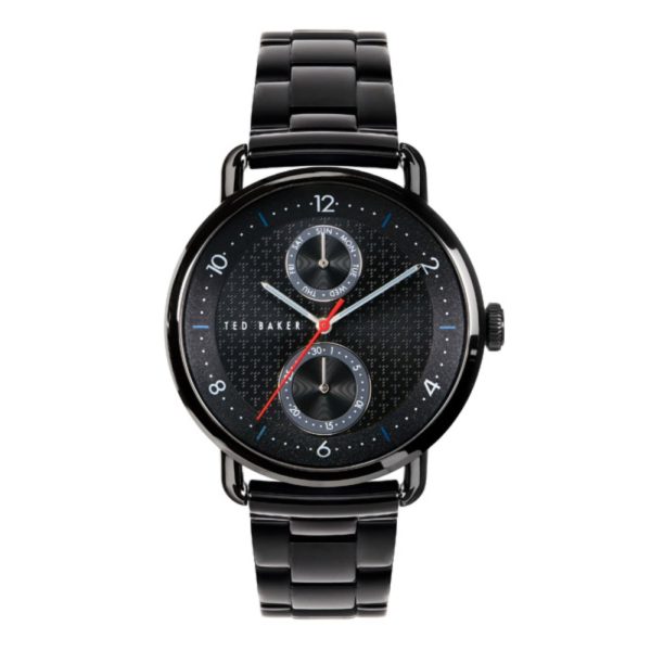 Ρολόι ανδρικό Ted Baker BKPBXF010 Brixam ανοξείδωτο ατσάλι μαύρο και μαύρο καντράν