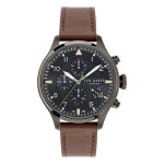 Ρολόι ανδρικό Ted Baker BKPFMF405 Fulmaar Chrono δερμάτινο λουράκι και μαύρο καντράν