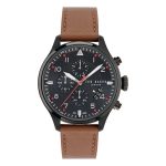 Ρολόι ανδρικό Ted Baker BKPFMF406 Fulmaar Chrono δερμάτινο λουράκι και μαύρο καντράν