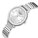Γυναικείο ρολόι Lee Cooper LC08287.330 με ασημί μπρασελέ και ασημί καντράν
