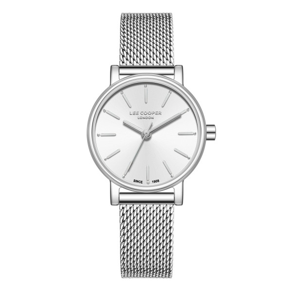 Γυναικείο ρολόι Lee Cooper LC08292.330 με ασημί μπρασελέ και ασημί καντράν