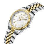 Γυναικείο ρολόι Lee Cooper LC08303.220 με δίχρωμο μπρασελέ και φίλντισι καντράν