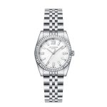 Γυναικείο ρολόι Lee Cooper LC08303.320 με ασημί μπρασελέ και φίλντισι καντράν