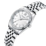 Γυναικείο ρολόι Lee Cooper LC08303.320 με ασημί μπρασελέ και φίλντισι καντράν