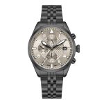 Ανδρικό ρολόι Lee Cooper LC08318.060 με ανθρακί μπρασελέ και καφέ καντράν