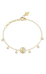 GUESS STEEL AURORA JUBB06239JWYGL Βραχιόλι Χρυσό Με Κρεμαστά Με Σχέδιο Με Πέτρες