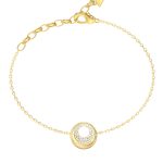 GUESS STEEL MOON DROPS JUBB06246JWYGL Βραχιόλι Χρυσό Με Σχέδιο Με Πέτρες
