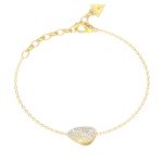 GUESS STEEL MOON DROPS JUBB06254JWYGL Βραχιόλι Χρυσό Με Βότσαλο Με Πέτρες