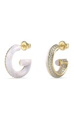 GUESS STEEL G CRYSTAL JUBE05436JWYGWHT/U Σκουλαρίκια Δίχρωμα Με Πέτρες