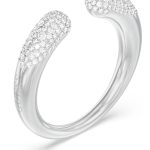 GUESS STEEL MOON DROPS JUBR06256JWRH-No.54 Δαχτυλίδι Ασημένιο Με Πέτρες