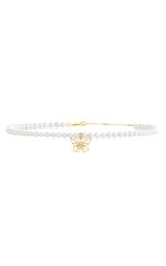 GUESS STEEL BORBOLETA JUBN06122JWYGT/U Κολιέ Με Πέρλες Και Πεταλούδα