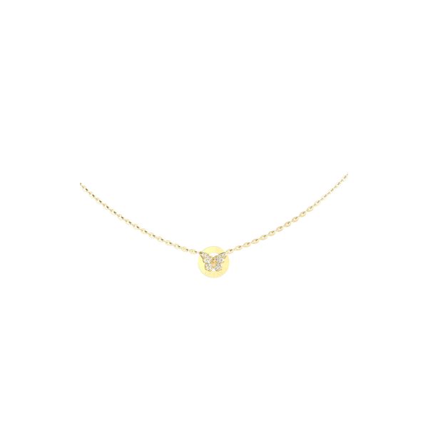 GUESS STEEL BORBOLETA JUBN06134JWYGT/U Κολιέ Χρυσό Με Πεταλούδα