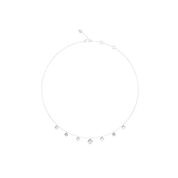 GUESS STEEL ACE OF DIAMONDS JUBN06178JWRHT/U Κολιέ Ασημένιο Με Κρεμαστά Τσαρμ