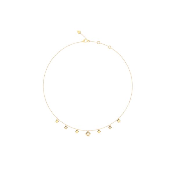 GUESS STEEL ACE OF DIAMONDS JUBN06178JWYGT/U Κολιέ Χρυσό Με Κρεμαστά Τσαρμ