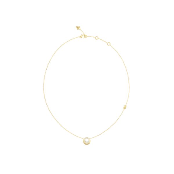 GUESS STEEL MOON DROPS JUBN06245JWYGT/U Κολιέ Χρυσό Με Σχέδιο Με Πέτρες
