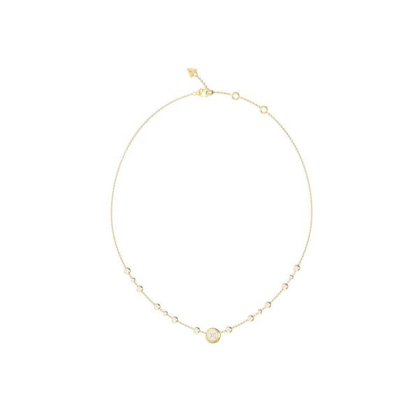 GUESS STEEL SPARKS JUBN06283JWYGT/U Κολιέ Χρυσό Με Σχέδιο Με Πέτρες