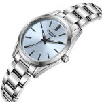 Γυναικείο ρολόι Lee Cooper LC08356.300 με ασημί μπρασελέ και γαλάζιο καντράν