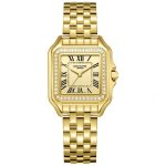 Γυναικείο ρολόι Lee Cooper LC08398.110 με χρυσό μπρασελέ και χρυσό καντράν