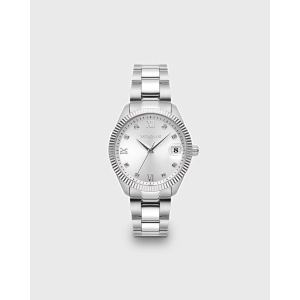 Γυναικείο ρολόι VOGUE REINA MEDIUM 2020614285 με ασημί μπρασελέ και ασημί καντράν