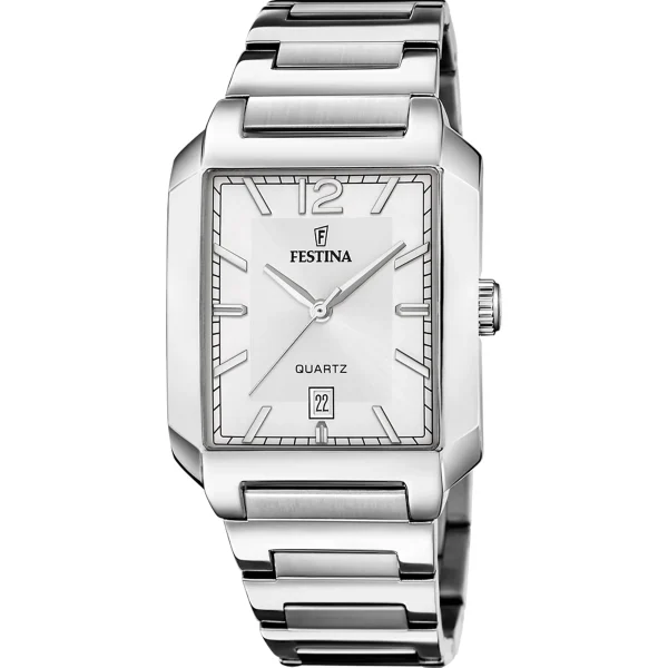 Ρολόι Festina F20677/2 με λευκό μπρασελέ και λευκό καντράν