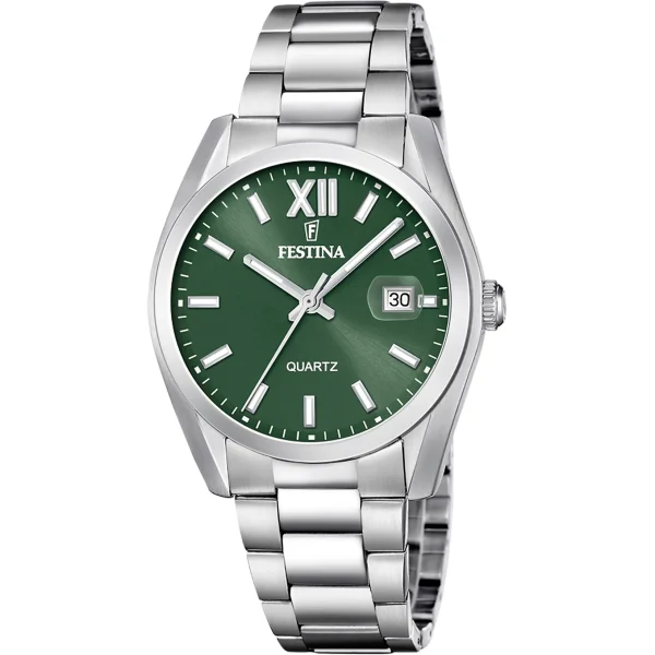 Ρολόι Festina F20707/5 από ανοξείδωτο ατσάλι με λαδί καντράν