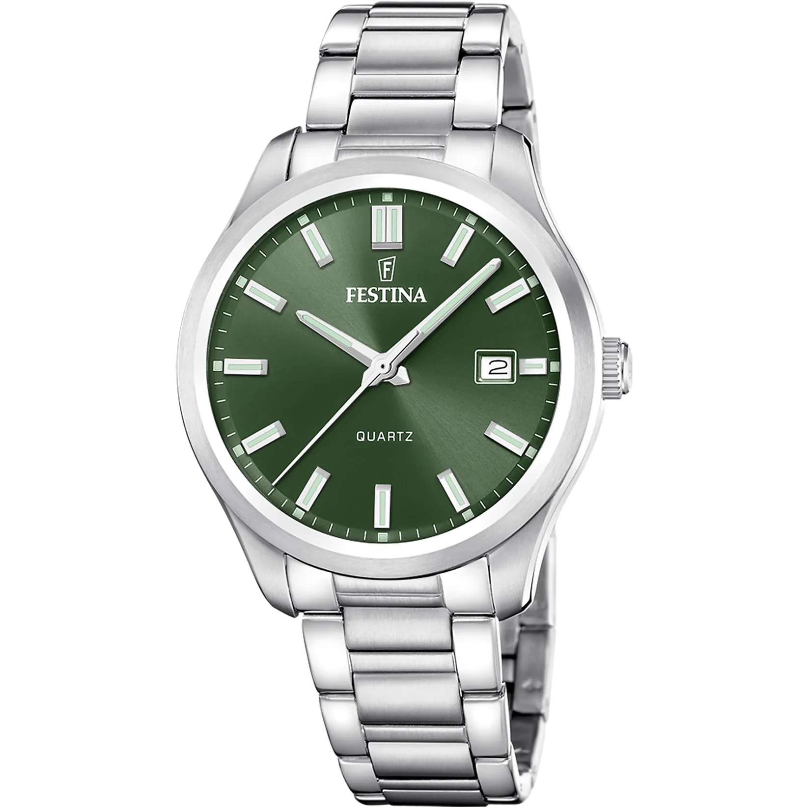 f20736_4 Ρολόι Festina F20736/4 από ανοξείδωτο ατσάλι με λαδί καντράν
