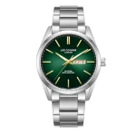 Ανδρικό ρολόι Lee Cooper LC08340.370 με ασημί μπρασελέ και πράσινο καντράν