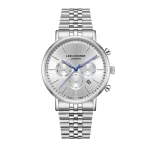Ανδρικό ρολόι Lee Cooper LC08372.330 με ασημί μπρασελέ και ασημί καντράν