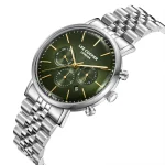 Ανδρικό ρολόι Lee Cooper LC08372.370 με ασημί μπρασελέ και πράσινο καντράν